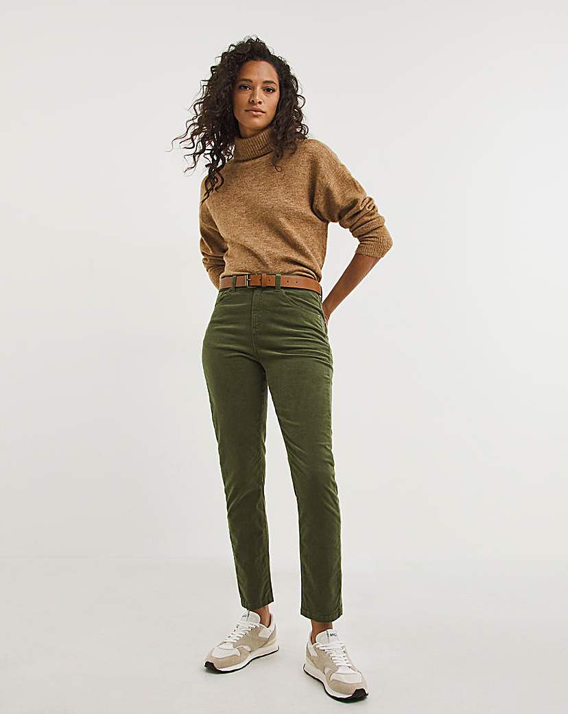 Khaki Slim Babycord Jeans