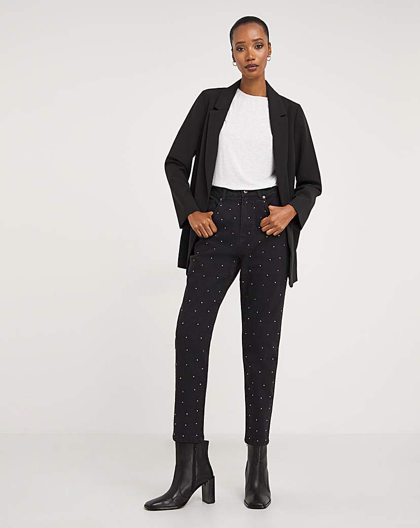 Scattered Diamante Slim Jeans