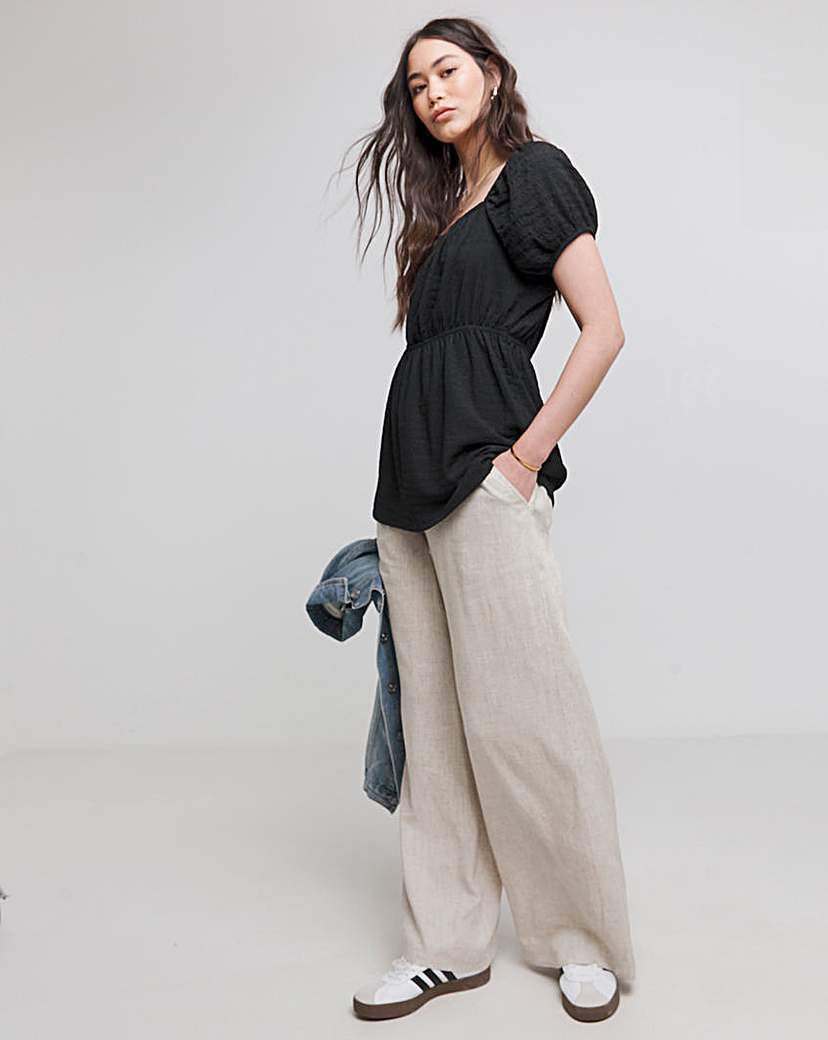 Short Sleeve Textured Top