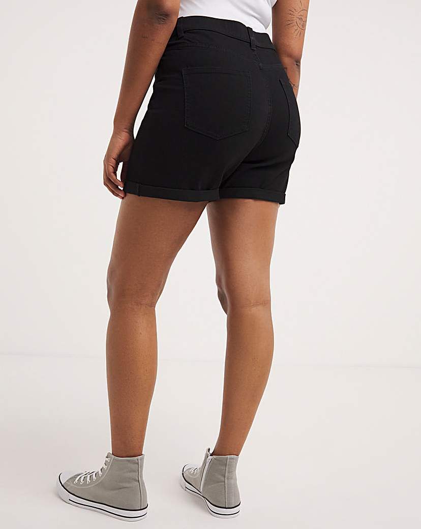 Black 24/7 Mid Shorts