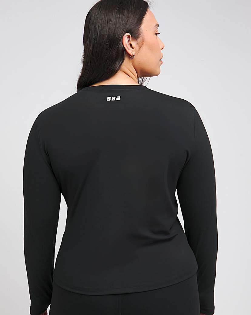 SB3 Black Long Sleeve Active Top
