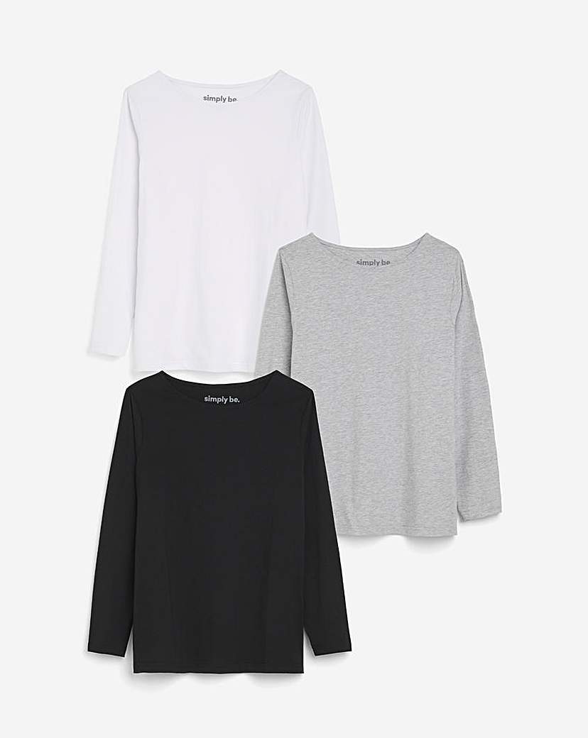 Pack of 3 Slash Neck Tops