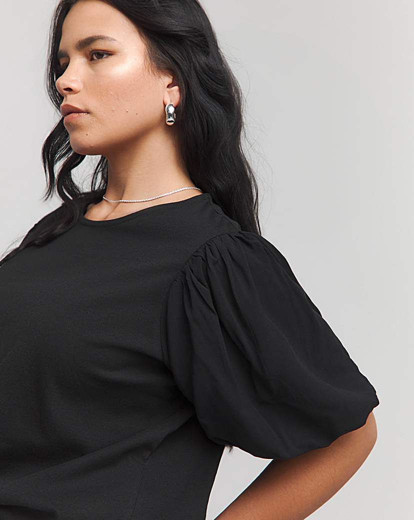Poplin Puff Sleeve Tee