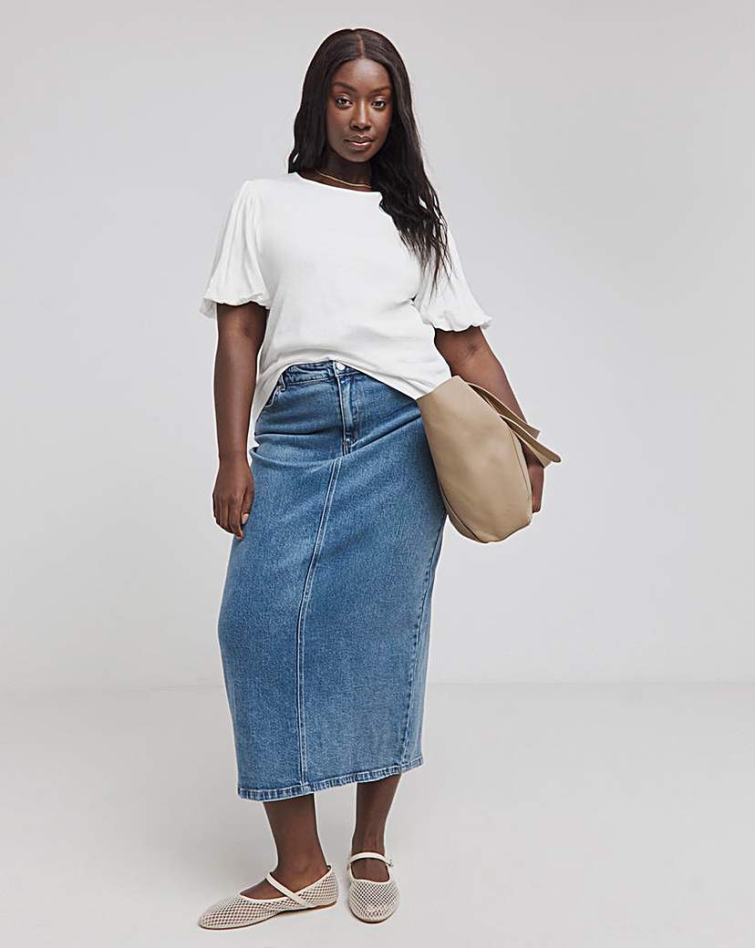 Poplin Puff Sleeve Tee