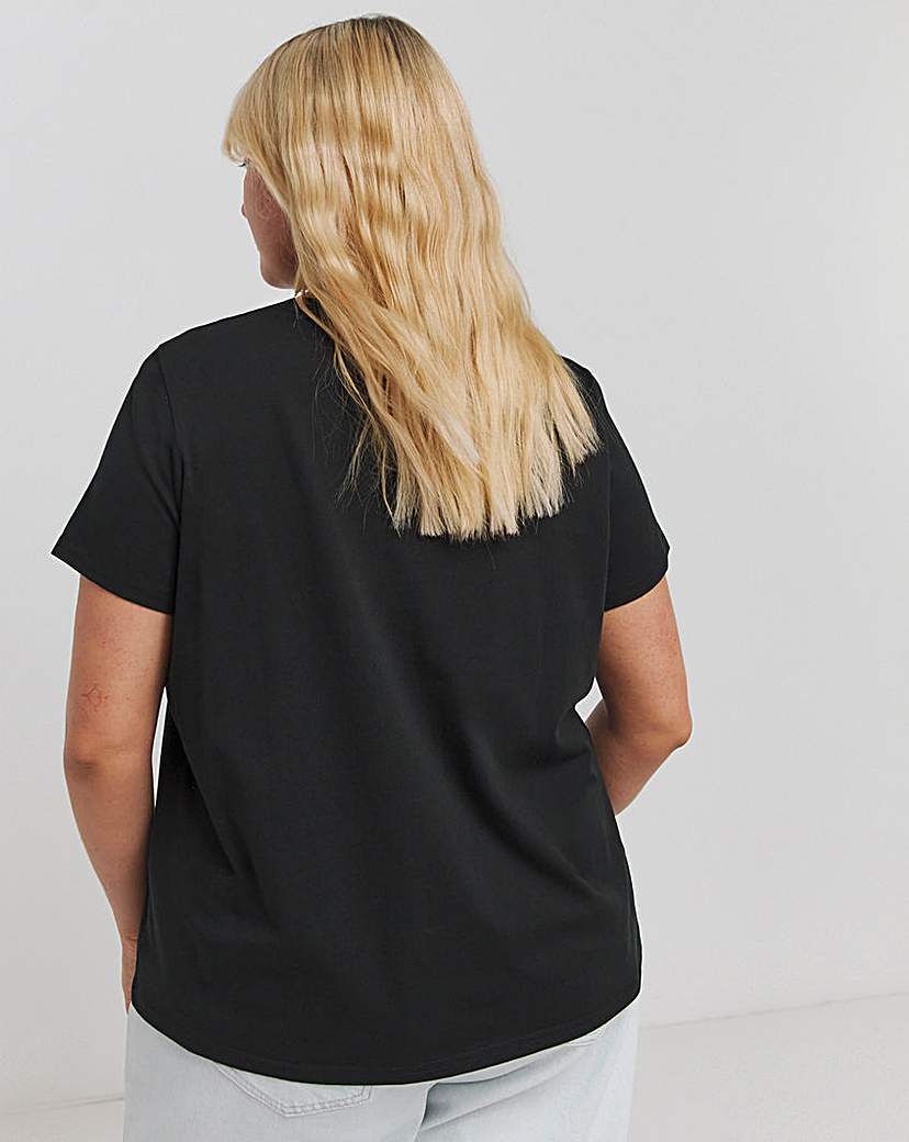 Embroidered Smiley Daisy Tee