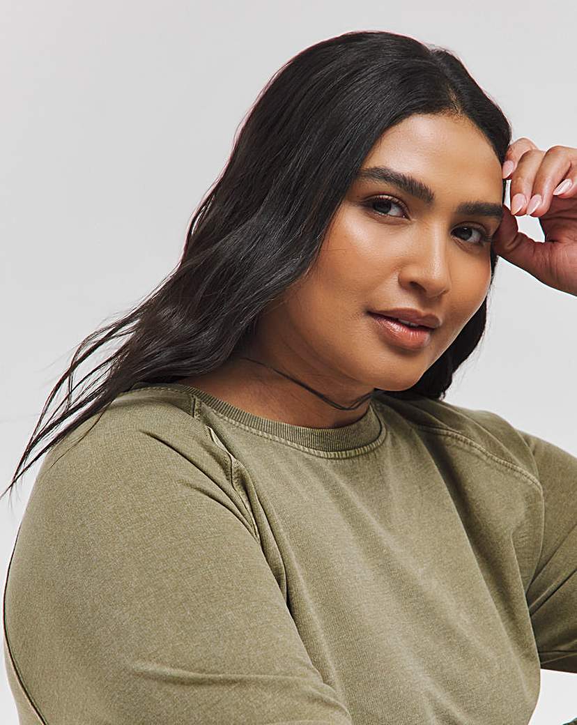 Raglan Sleeve Longline Sweatshirt