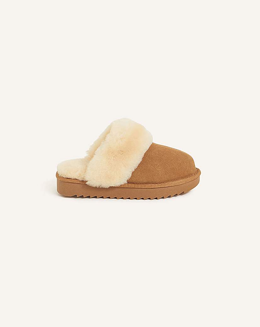 Accessorize Suede Platform Mule Slippers