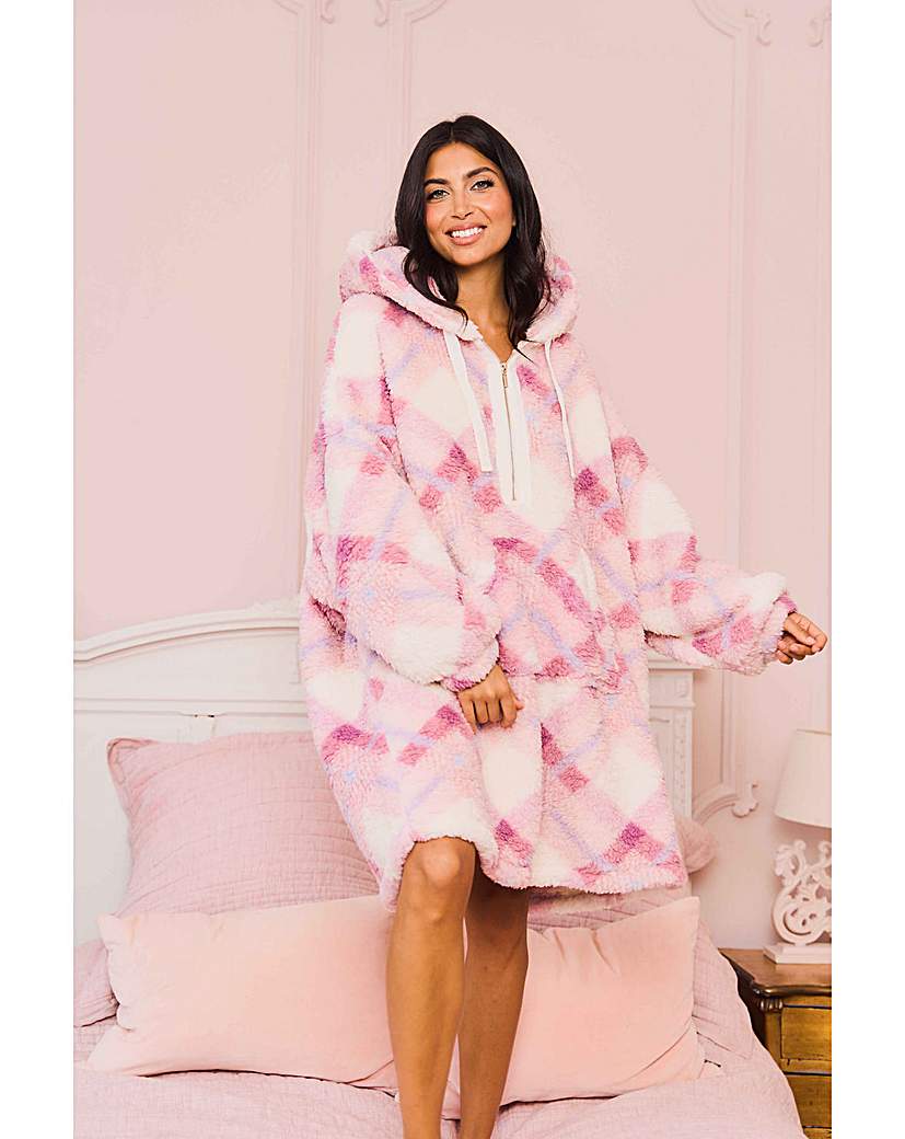 Jim JamTheLabel Oversized Check Hoodie