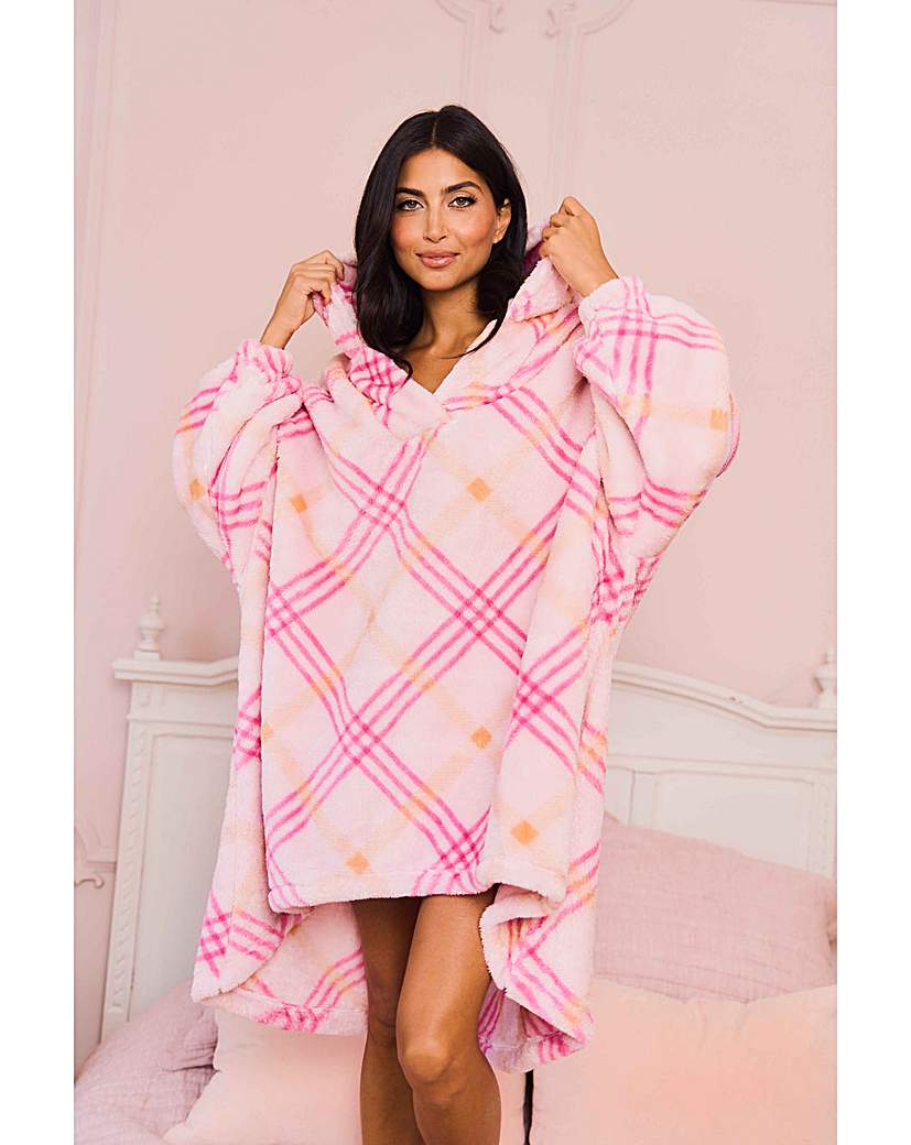 Jim JamTheLabel Oversized Check Hoodie