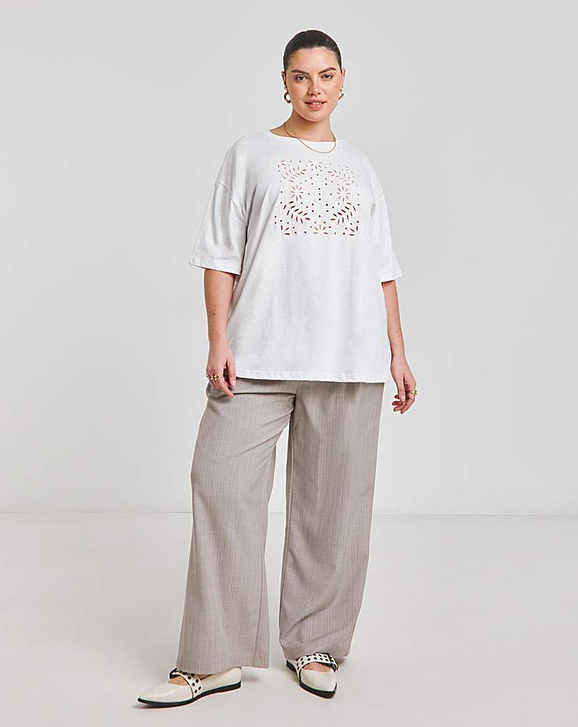 Cut Work Oversized T-Shirt