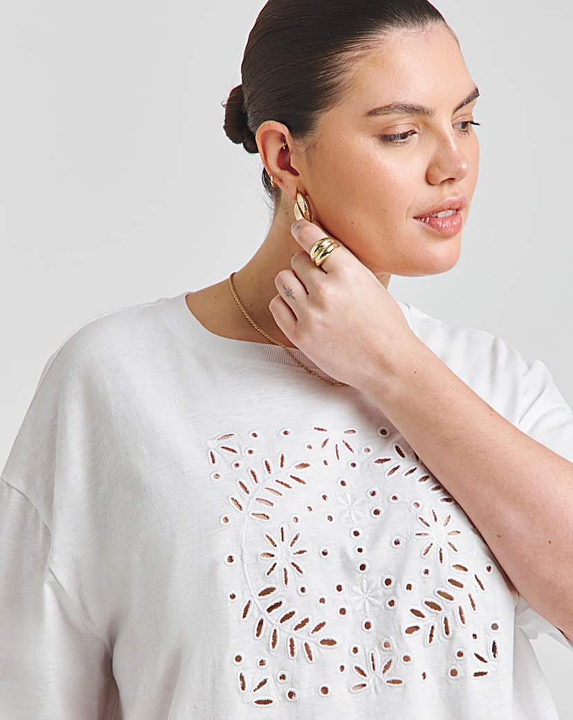 Cut Work Oversized T-Shirt