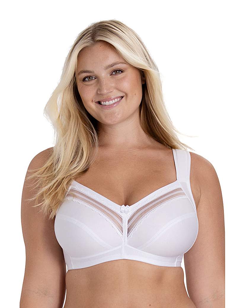 Miss Mary of Sweden Essence Non Wired Bra In White | UK Size 34B Women's