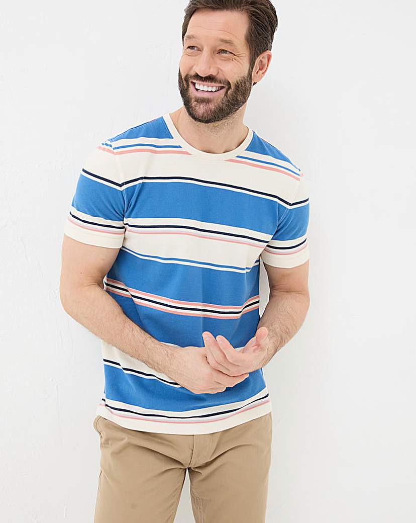 Fatface Pique Stripe T-Shirt