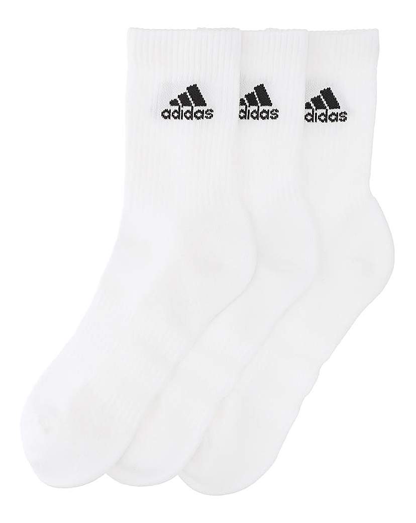 Image of adidas 3 Pk Crew Socks
