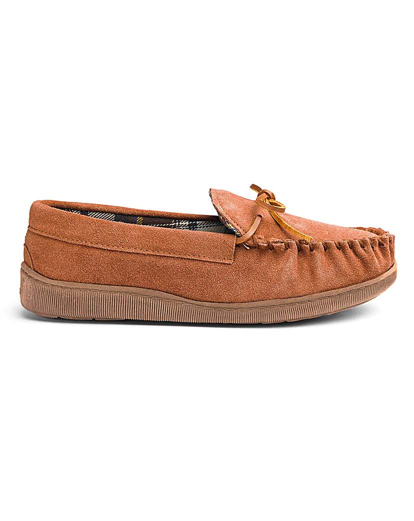 Image of Cushion Walk Suede Mocassin Slippers