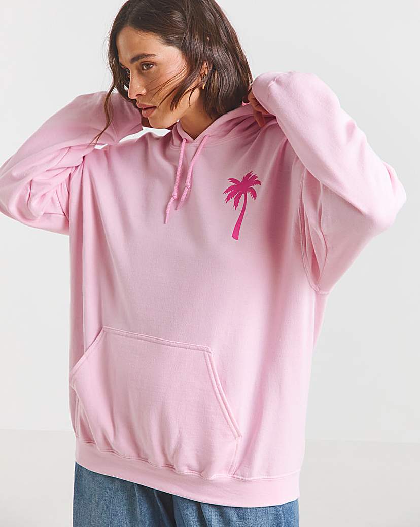Puff Print Back Summer Paradise Hoodie