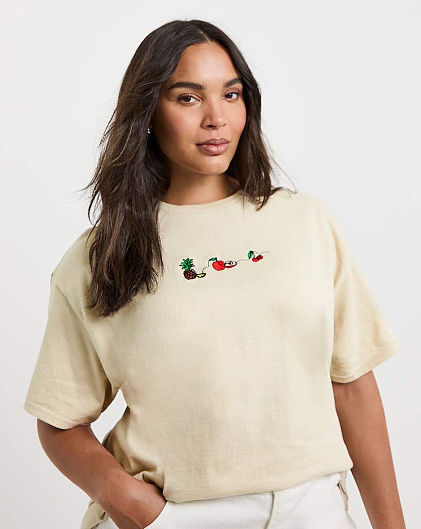 Fruit Embroidered T-Shirt