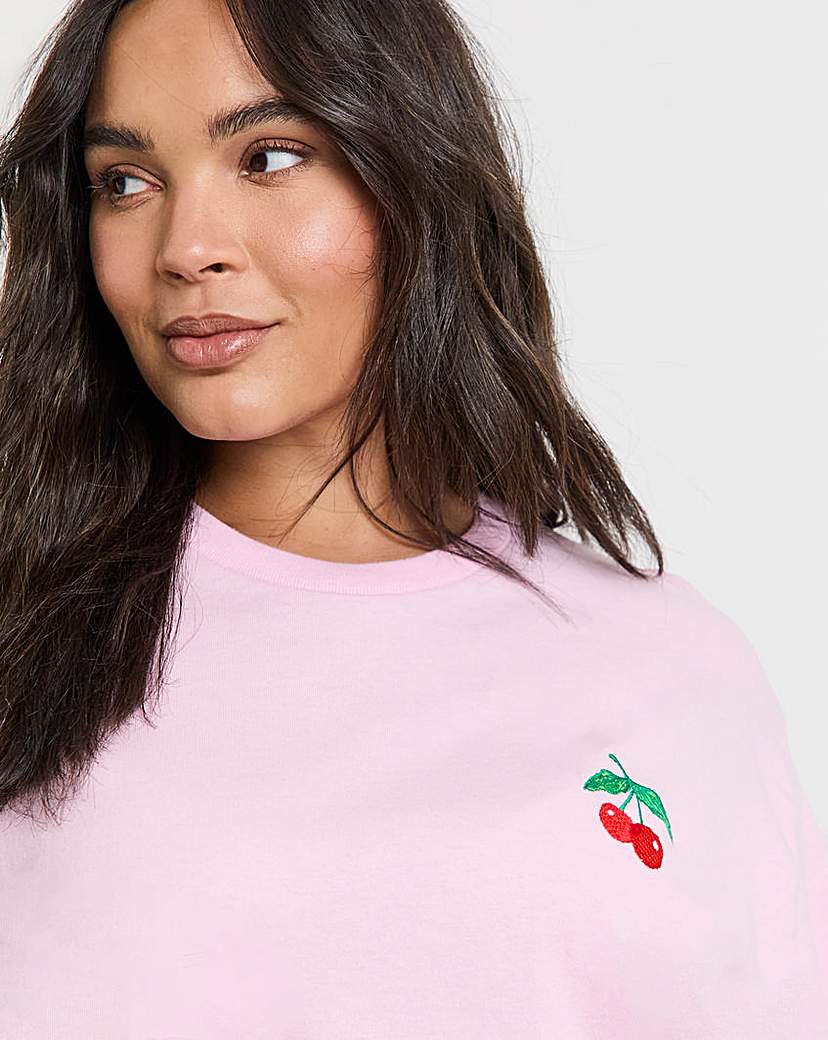 Cherry Embroidered T-Shirt