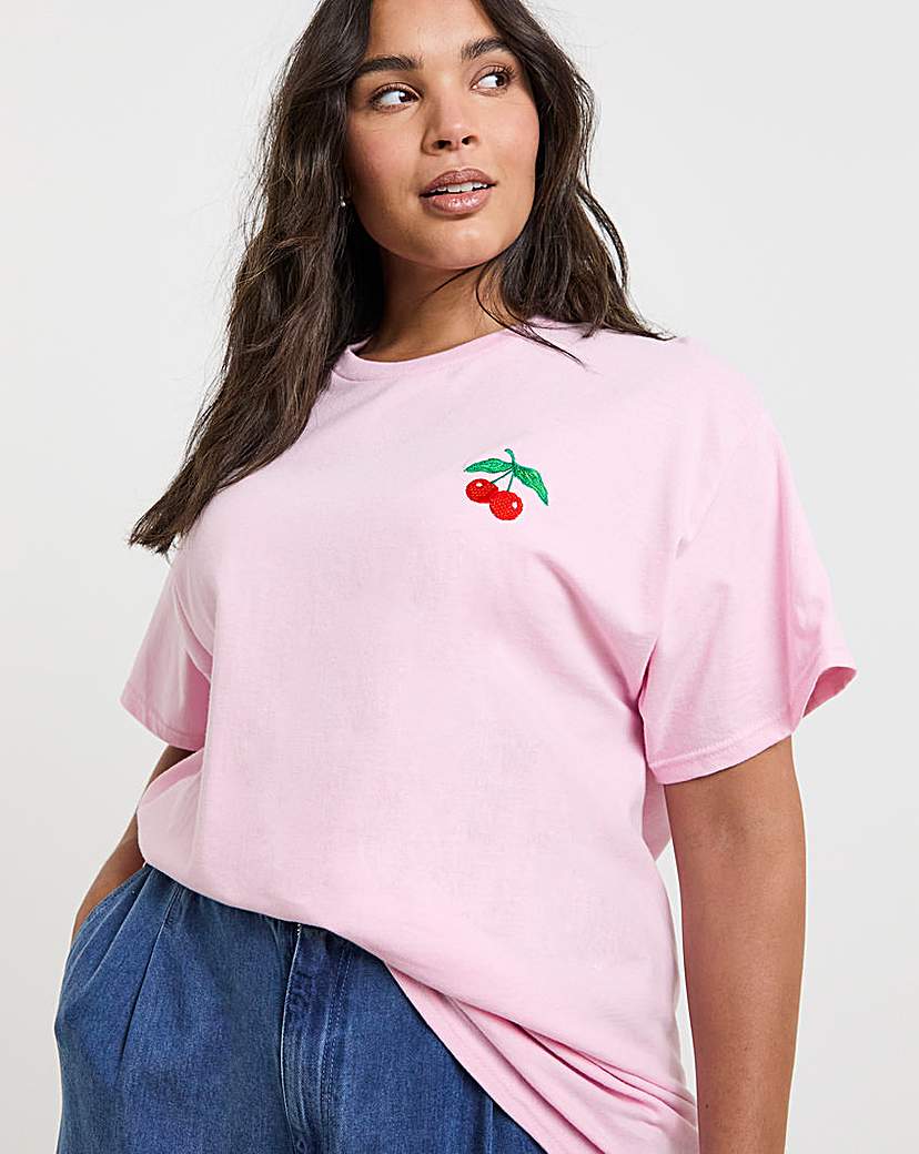 New In - Cherry Embroidered T-Shirt