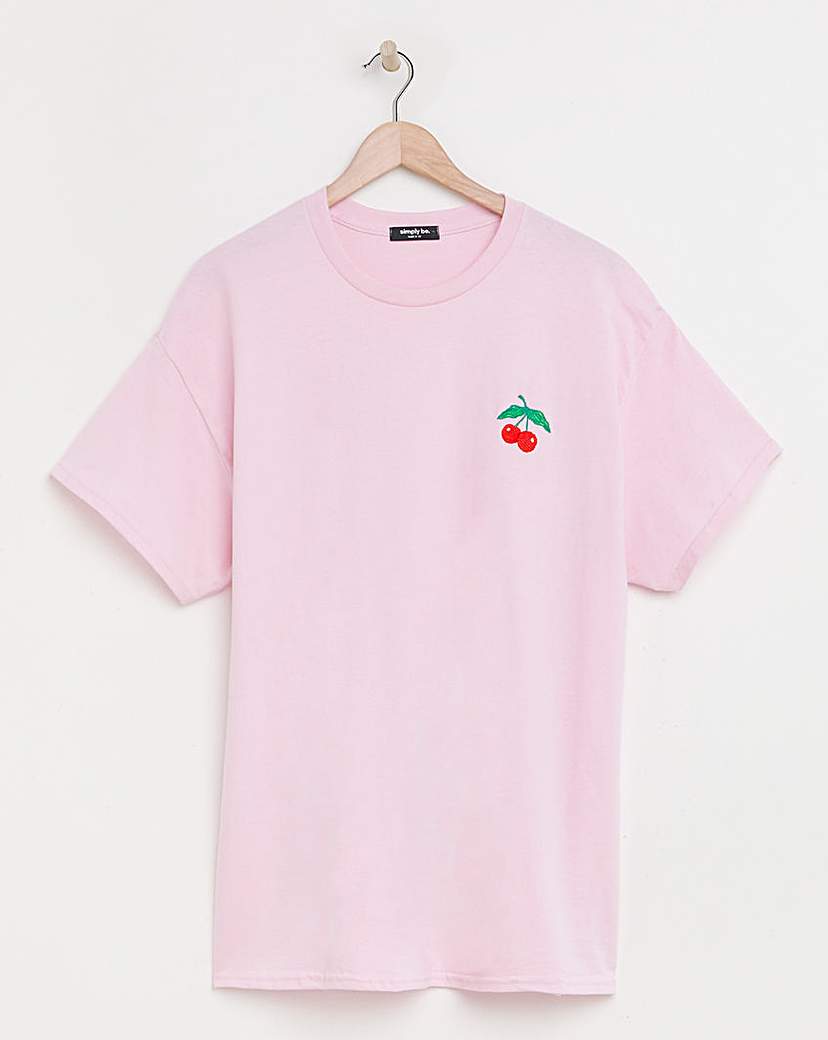 Cherry Embroidered T-Shirt