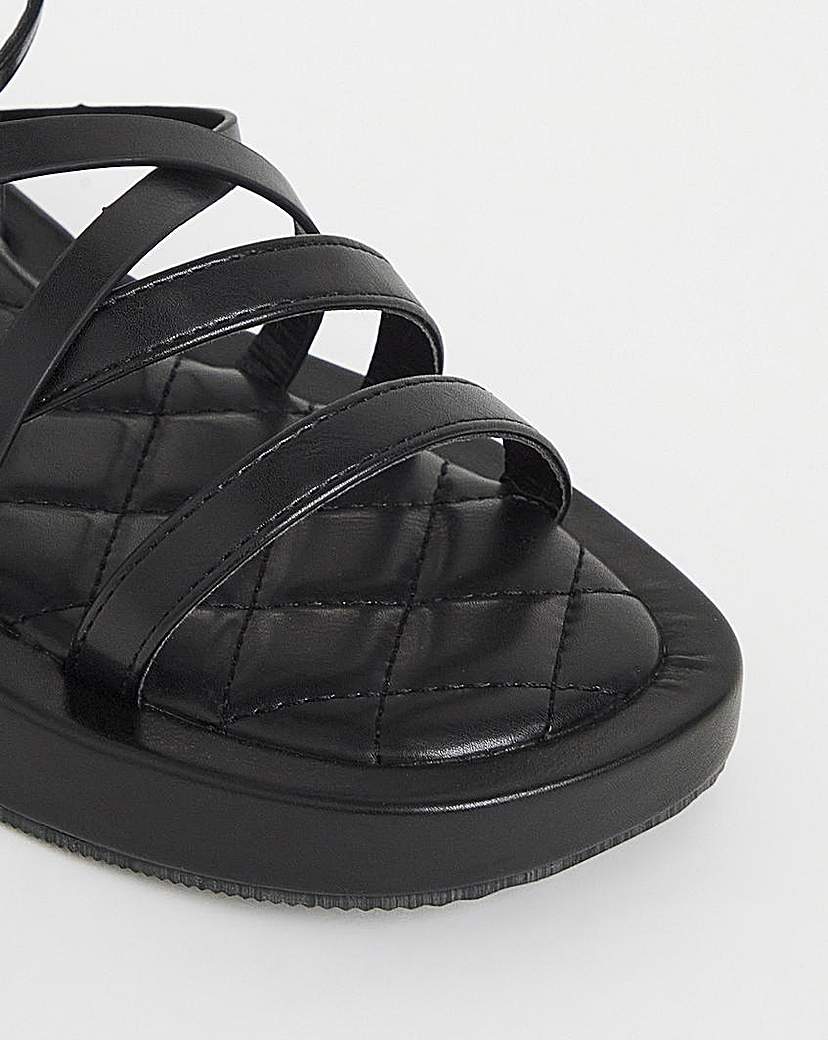 Strappy Flatform Sandal Ex Wide