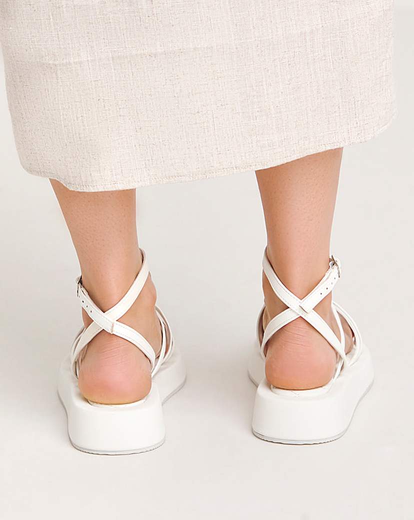Strappy Flatform Sandal Wide