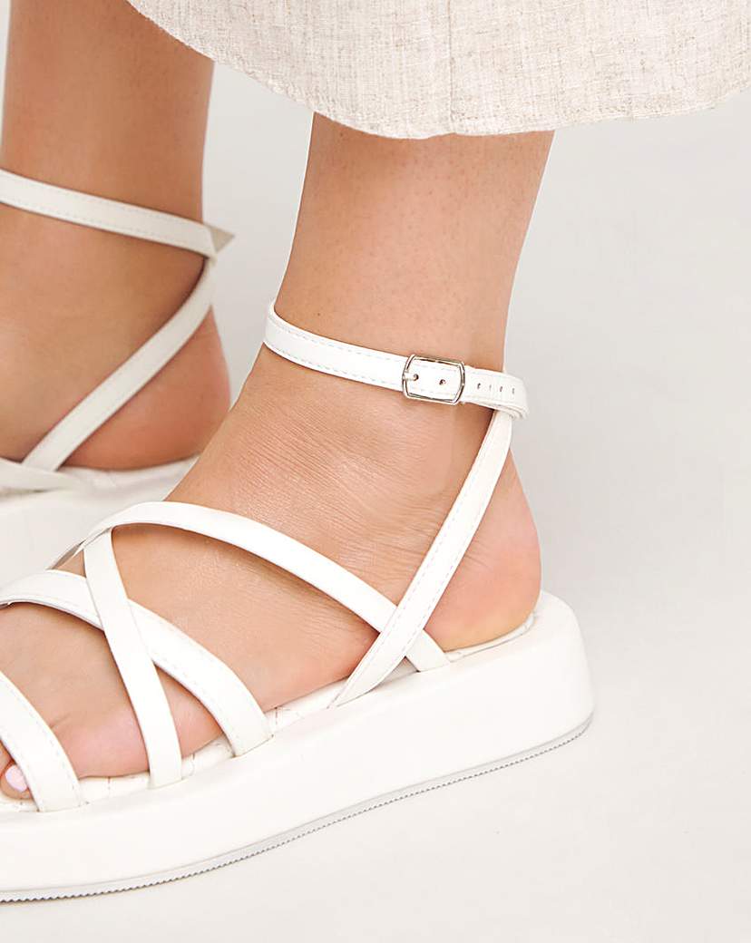 Strappy Flatform Sandal Wide
