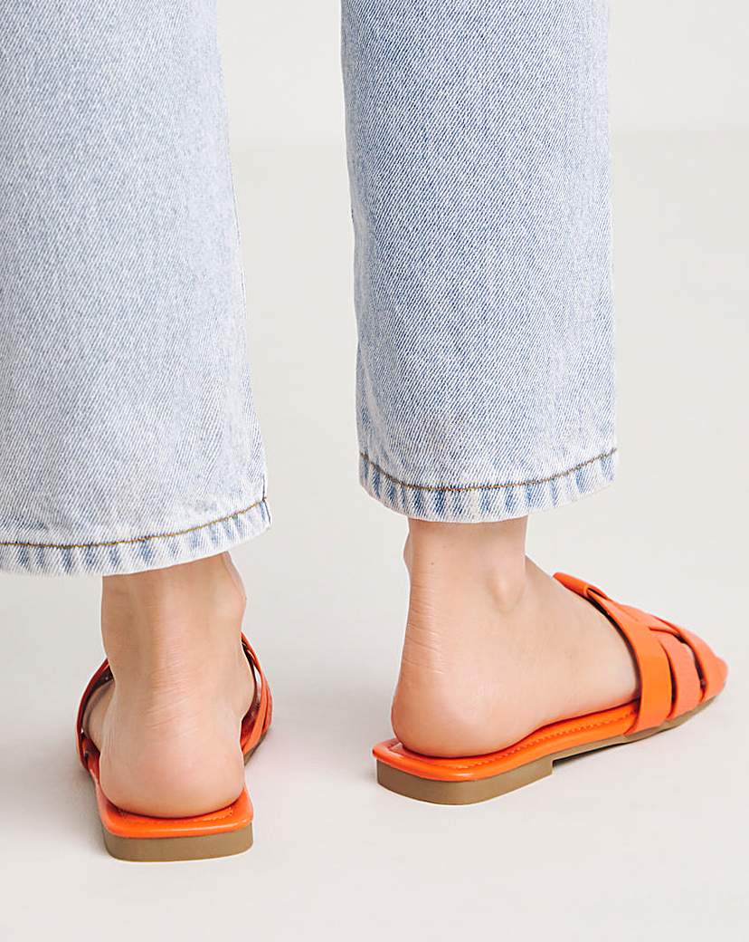 Woven Flat Sandal Wide