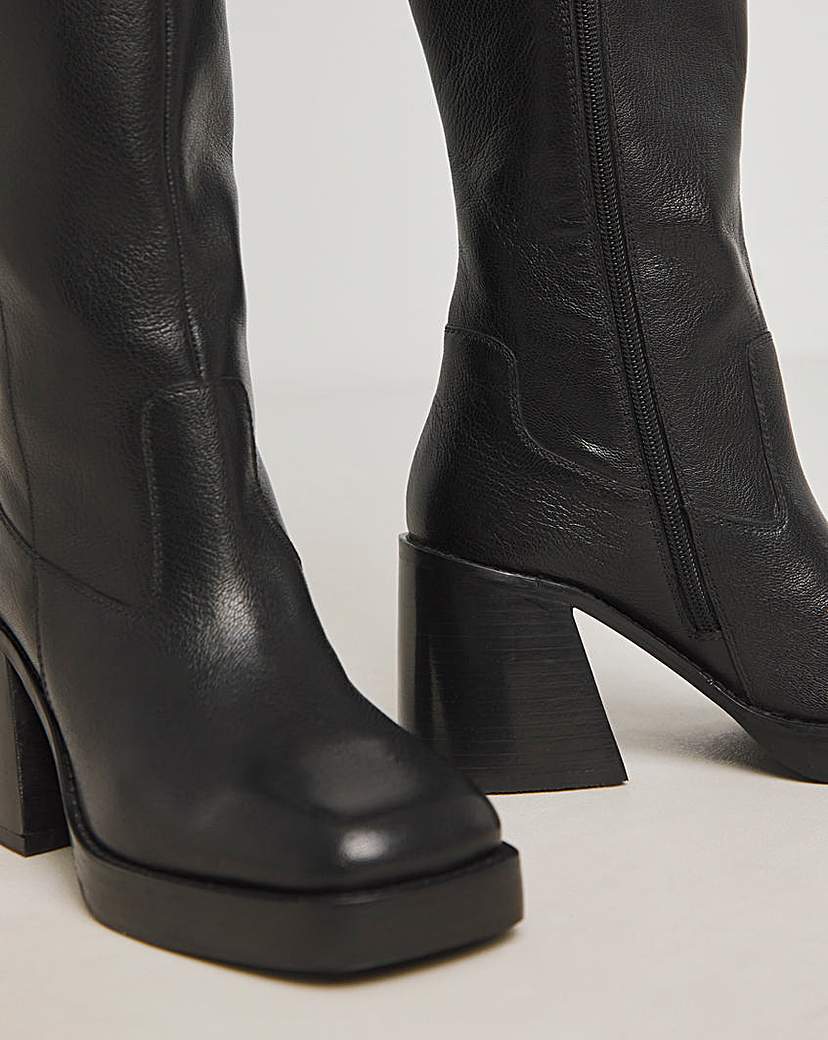 Knee High Platform Boots Wide SC
