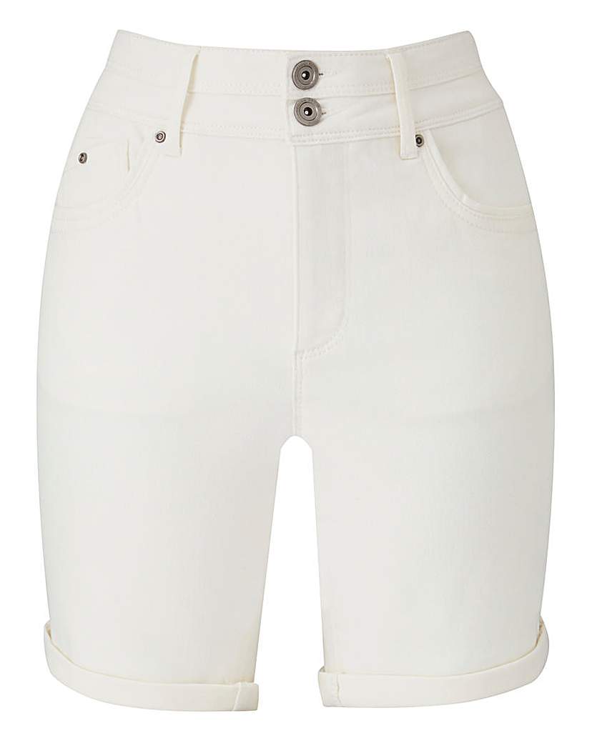 White Shape & Sculpt Denim Shorts