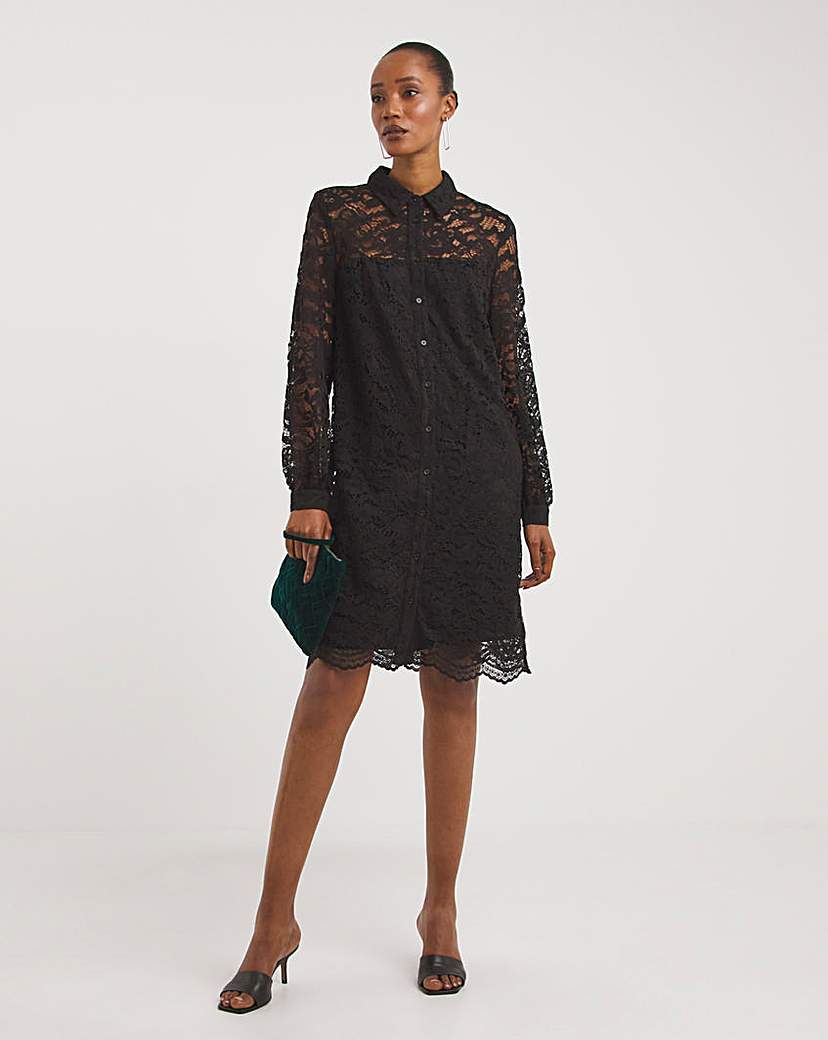 Lace Shirt dress