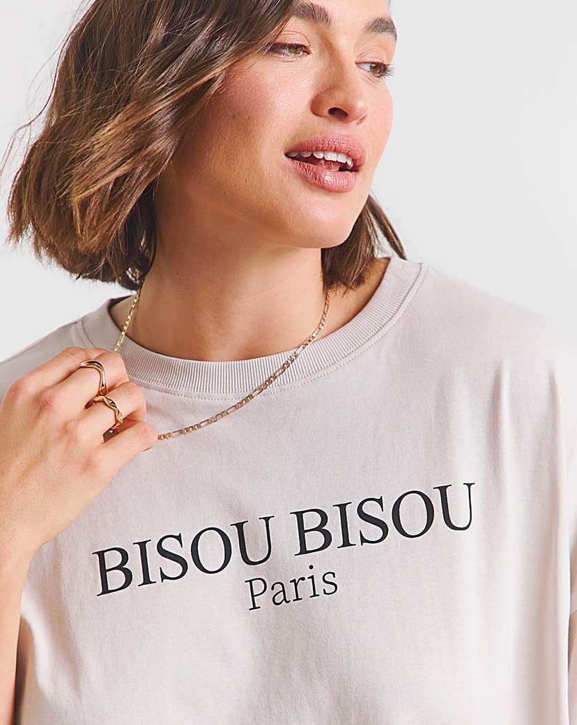 Bisous Graphic Oversized T-Shirt