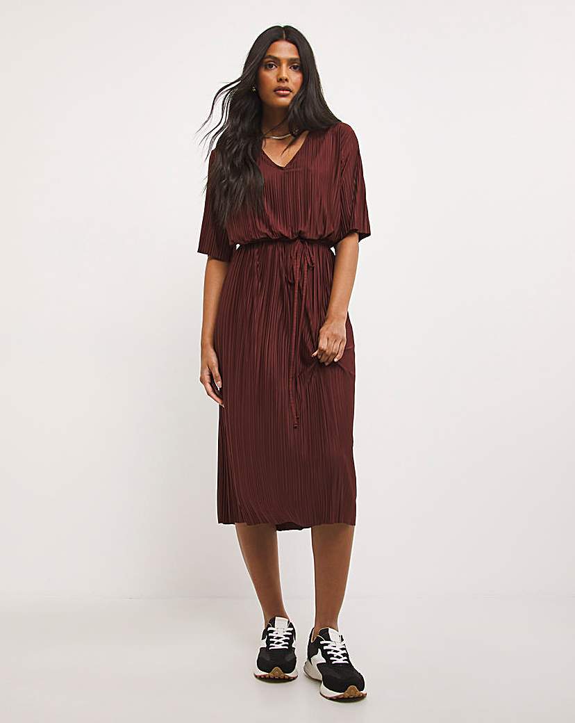 Jersey Plisse Dress