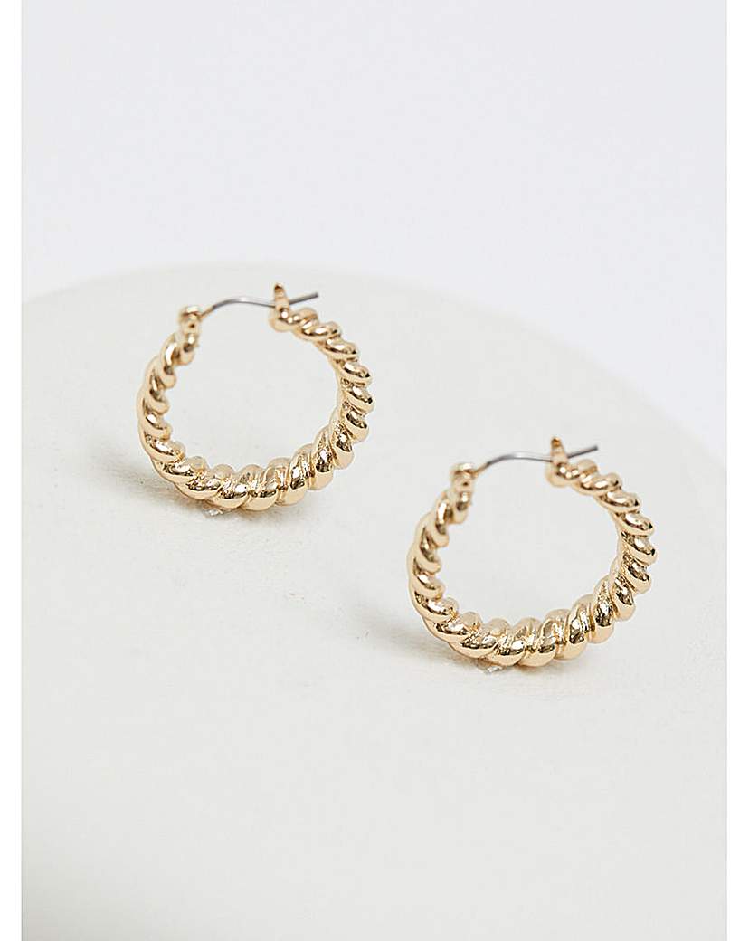 Jon Richard Twist Hoop Earrings