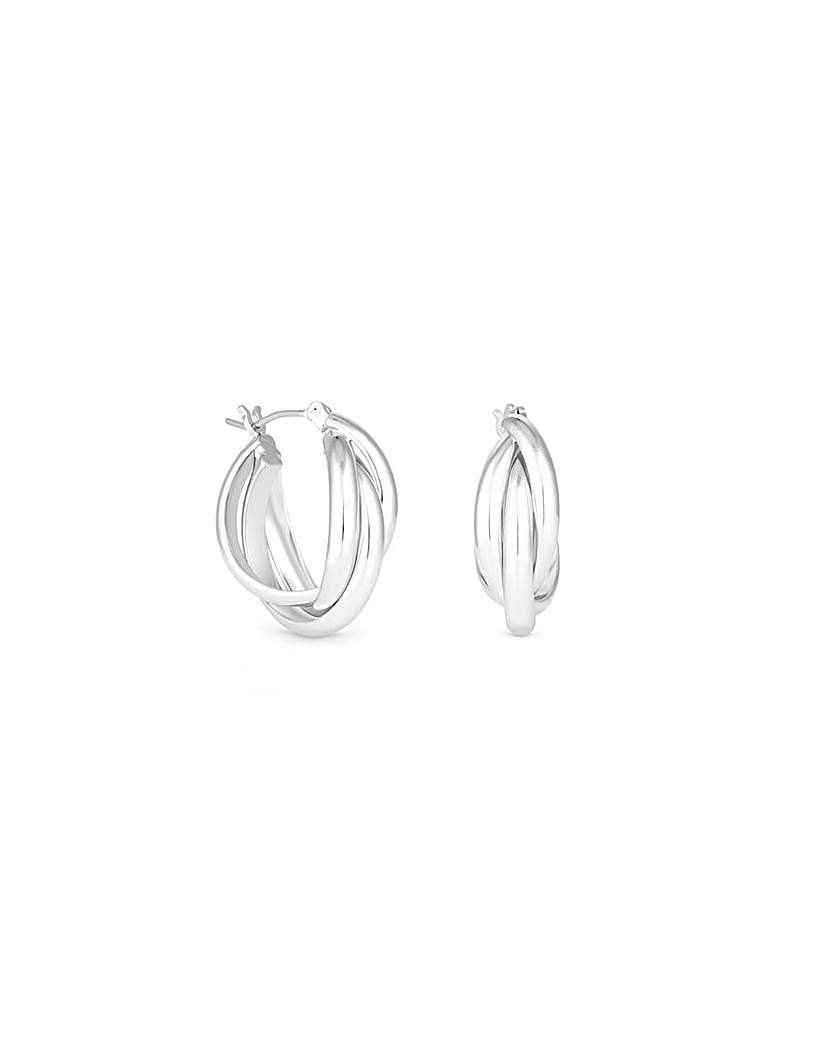 Jon Richard Polished Interlocking Hoops