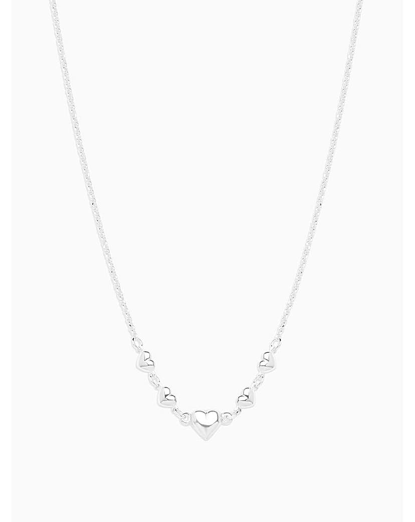 Simply Silver 925 Puffed Heart Necklace