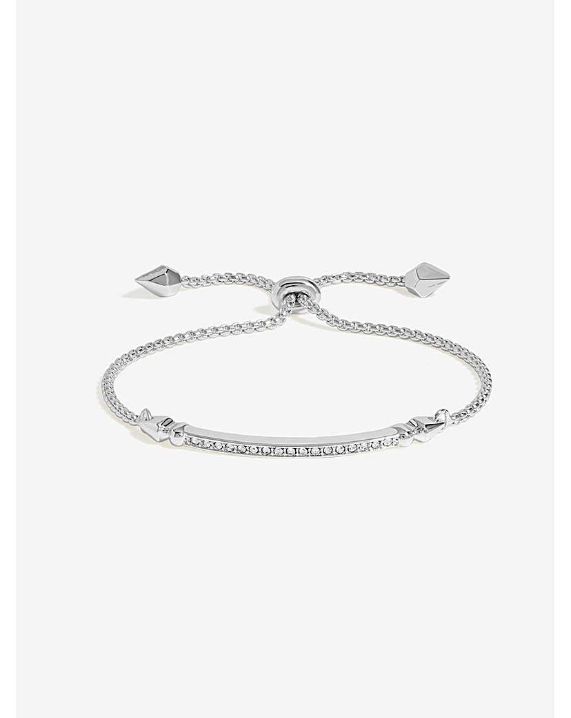 Jon Richard Silver CZ Toggle Bracelet