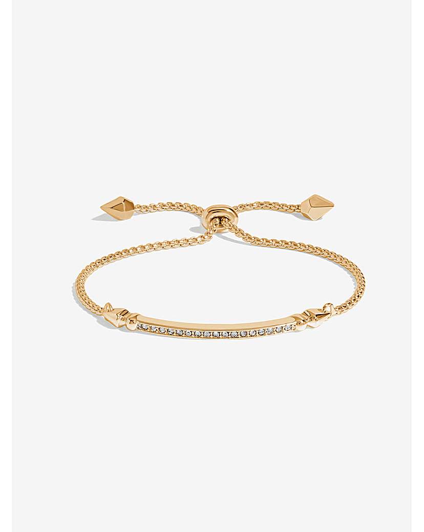 Jon Richard Gold CZ Toggle Bracelet