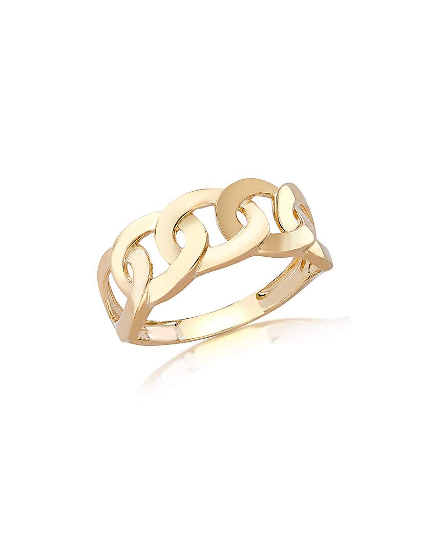 9ct Gold Curb Chain Style Ring