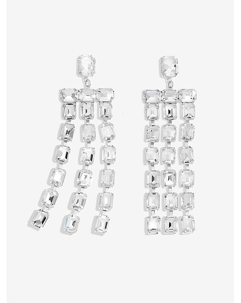 Mood Crystal Mirror Statement Earrings