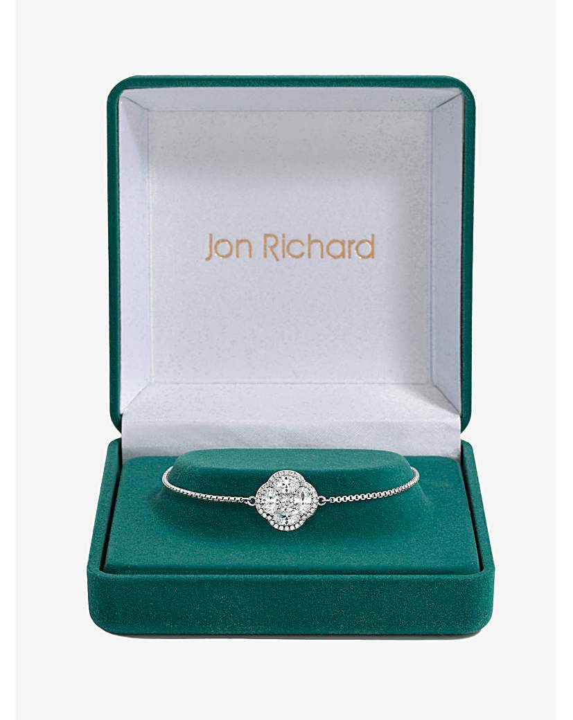 Jon Richard CZ Crystal Clover Braclet