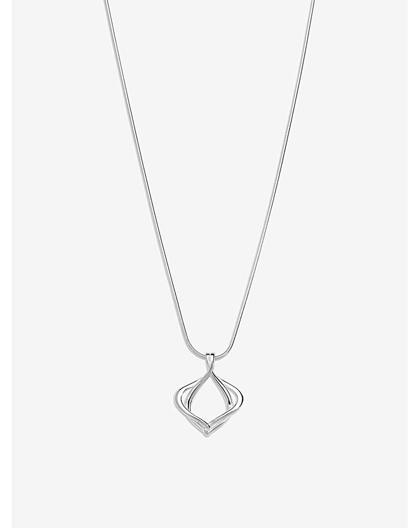 Simply Silver Interlink Open Pendant