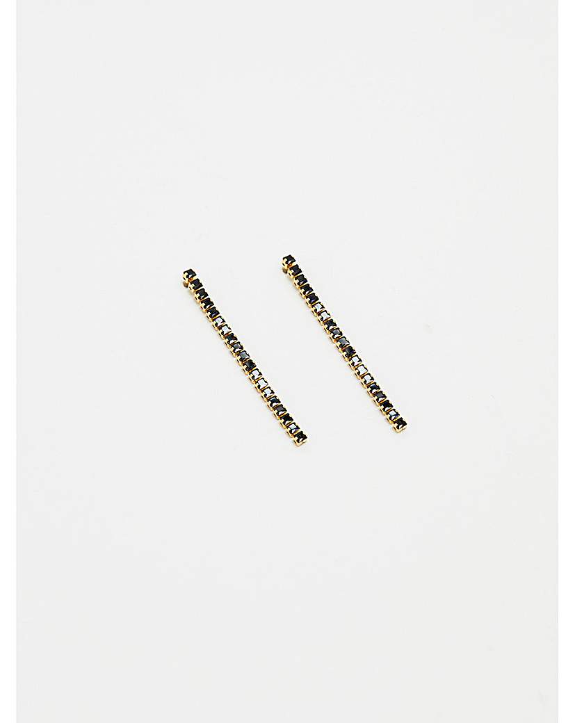 Inicio Jet Linear Earrings - Gift Pouch