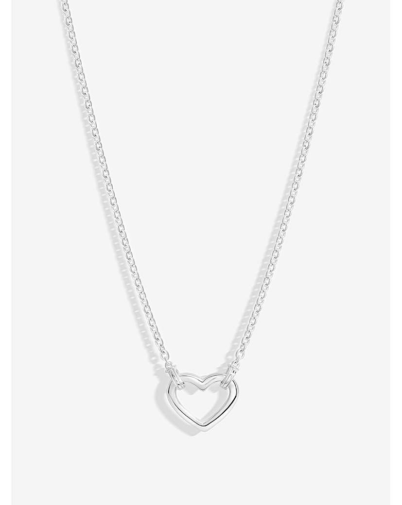 Simply Silver Open Heart Necklace