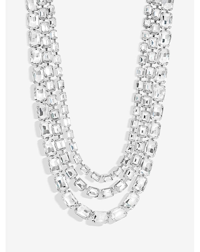 Mood Crystal Mirror Layered Necklace