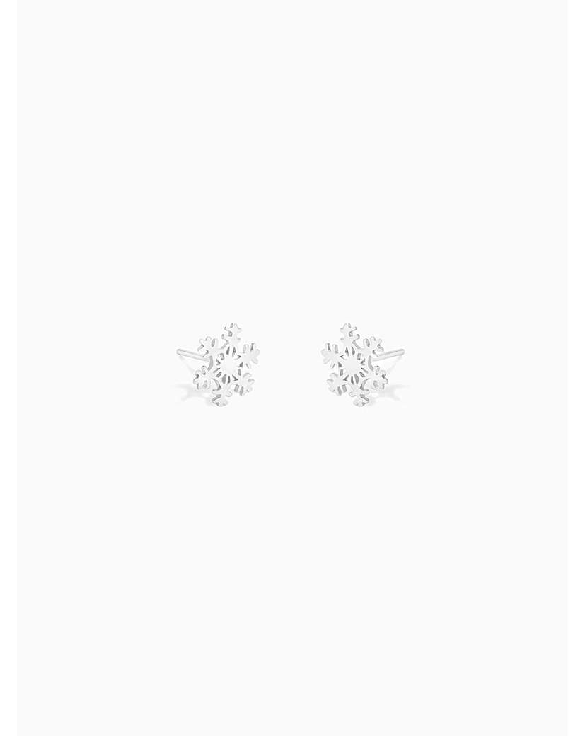 Simply Silver 925 Snowflake Earrings