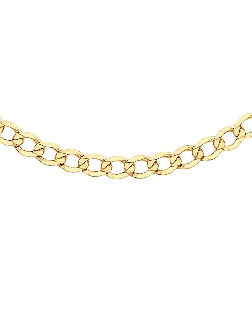 Gents 9 Carat Gold Flat Curb Chain