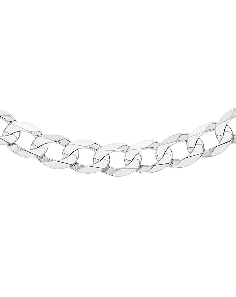 Gents Sterling Silver Flat Curb Chain