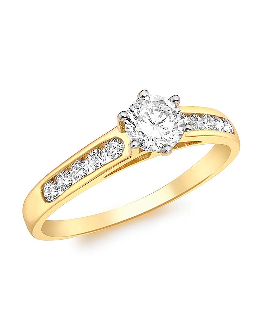 9 Carat Gold Cubic Zirconia Ring