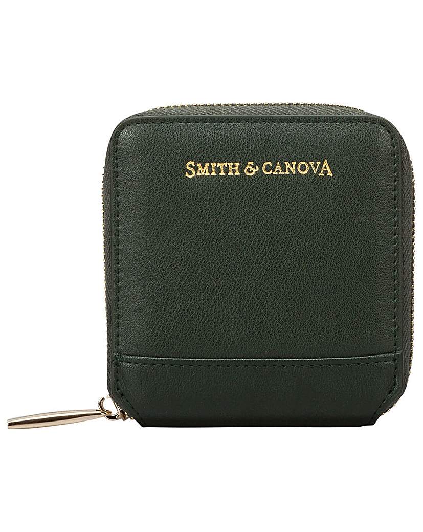 Smith & Canova Smooth Leather Square Zip